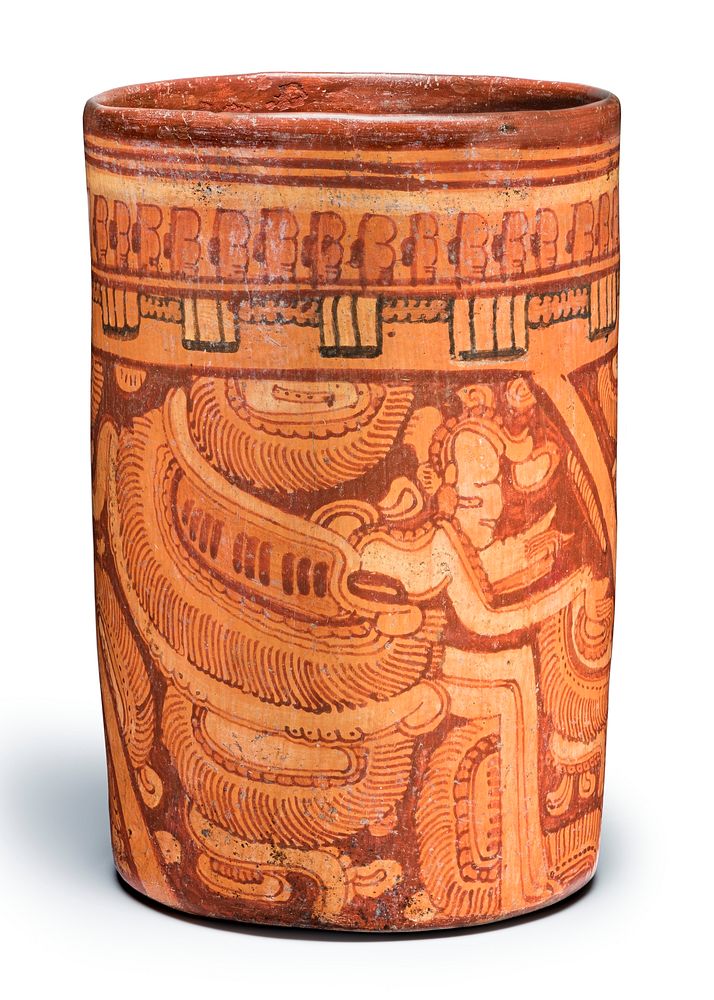 Cylinder Vessel with Avian Dancers