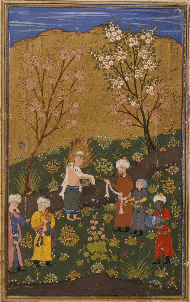 Yusuf, After His Ordeal in the Pit, Page from the Manuscript of Yusuf and Zulaykha of Jami