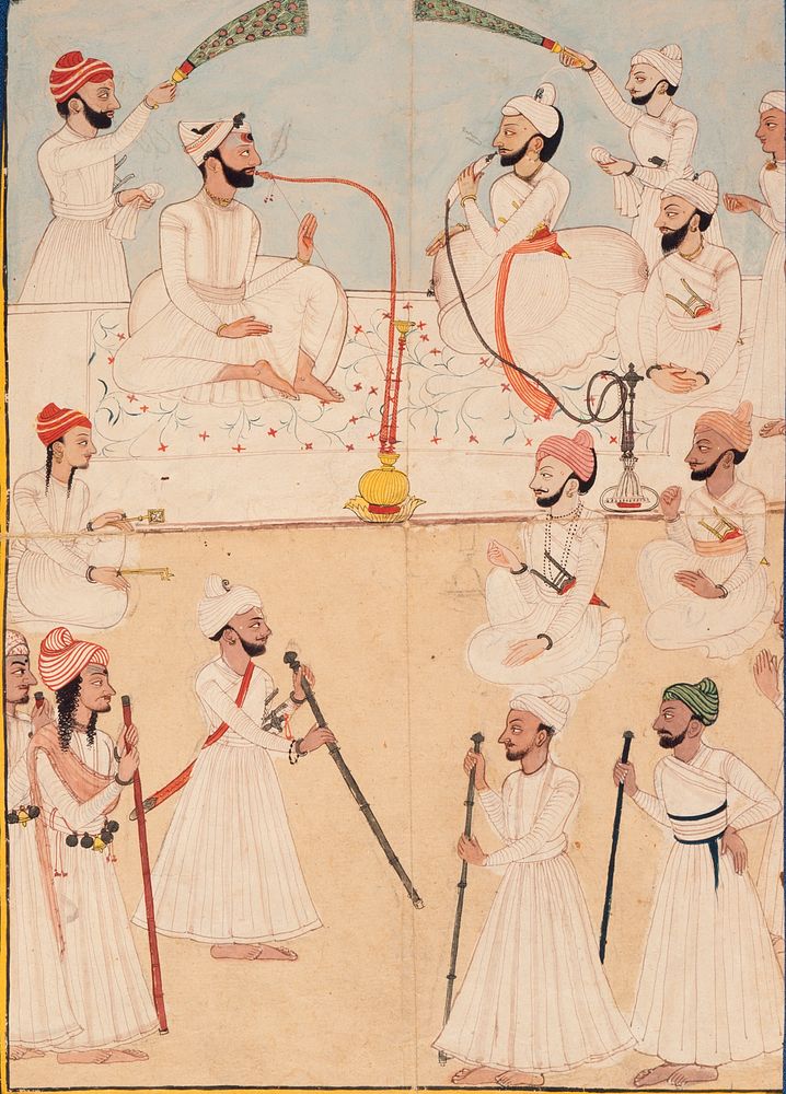 Raja Shamsher Sen of Mandi (r. 1727-1781) and Raja Ranjit Sen of Suket (r. 1762-1791)