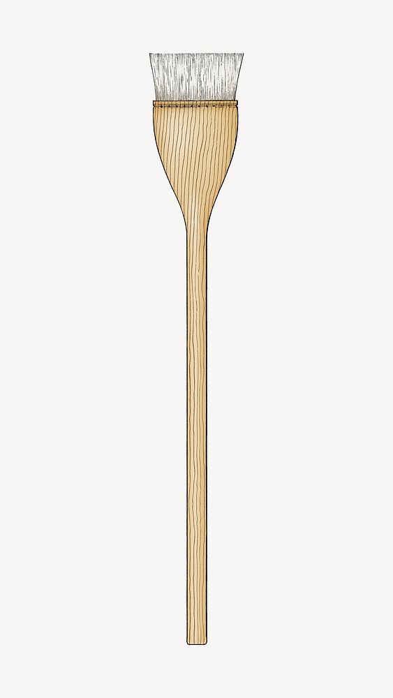 Japanese paint brush, art tool illustration. Remixed by rawpixel.