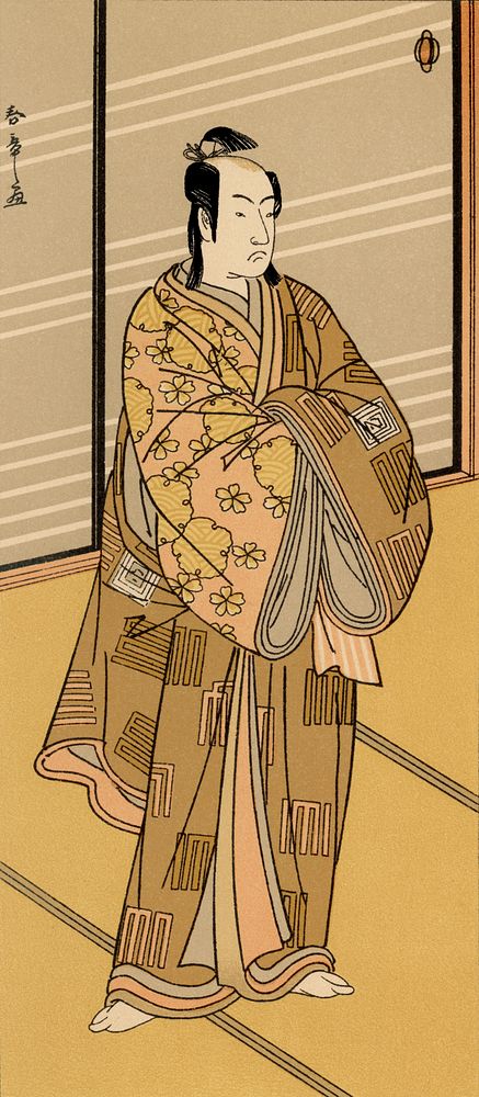 Taikomochi, Japanese man painting by G.A. Audsley-Japanese illustration. Public domain image from our own original 1884…