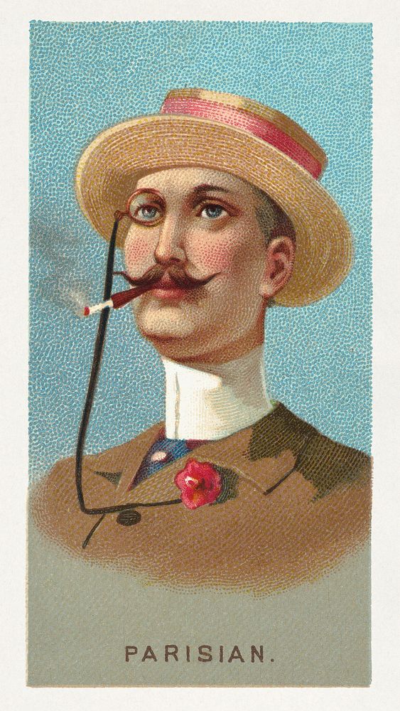 Parisian, from World's Smokers series (N33) (1888) chromolithograph by Allen & Ginter Cigarettes. Original public domain…