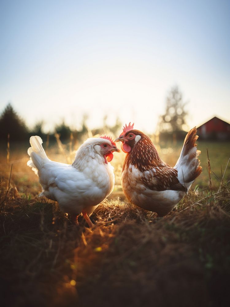 Outdoors chicken poultry animal. AI generated Image by rawpixel.