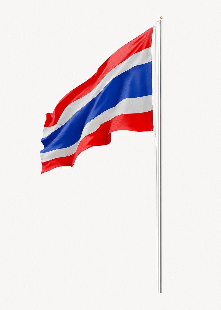Flag of Thailand on pole