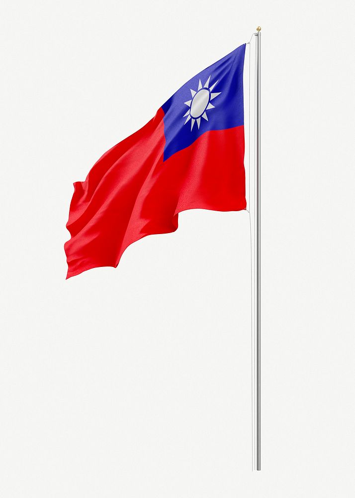 Flag of Taiwan collage element psd