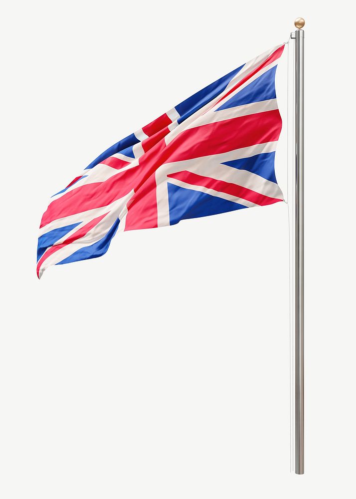 Flag of United Kingdom collage element psd