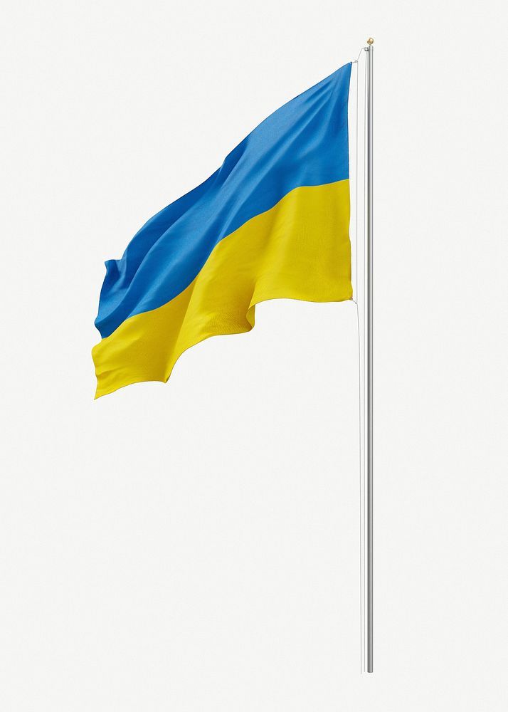 Flag of Ukraine collage element psd