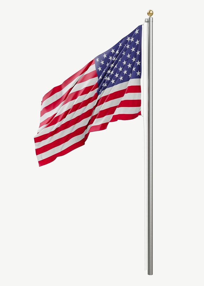 Flag of USA collage element psd