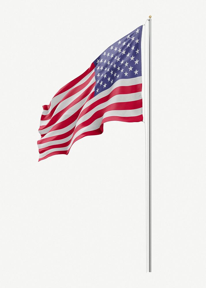 Flag of USA collage element psd