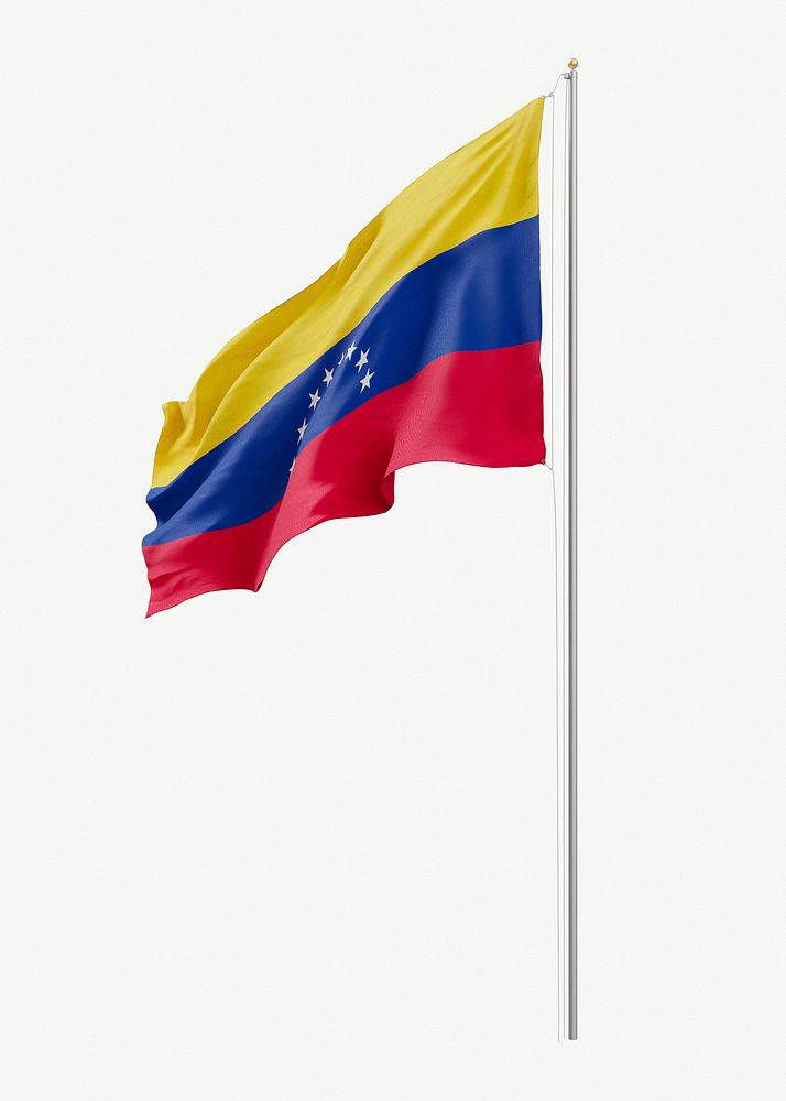Flag of Venezuela collage element psd