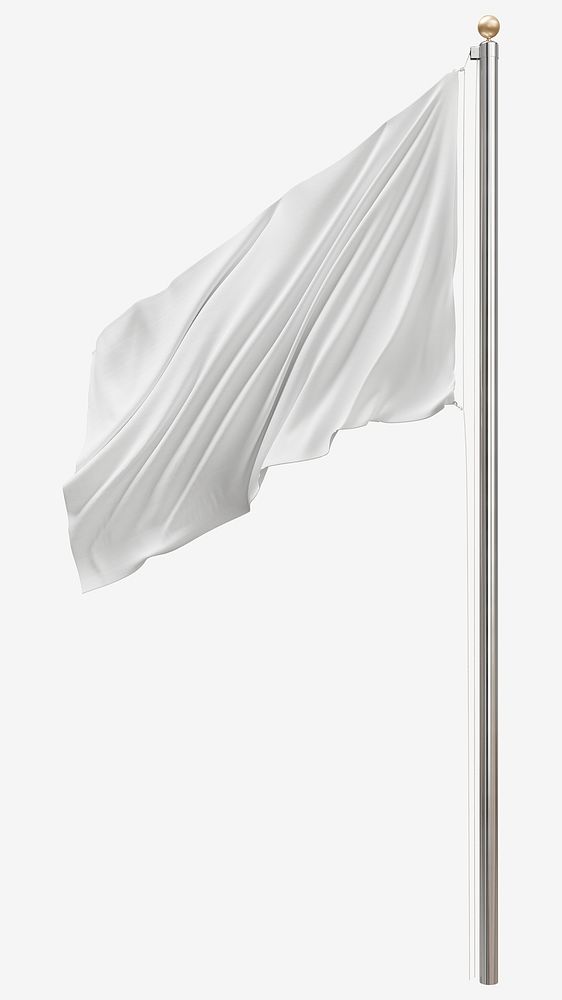 White flag on pole