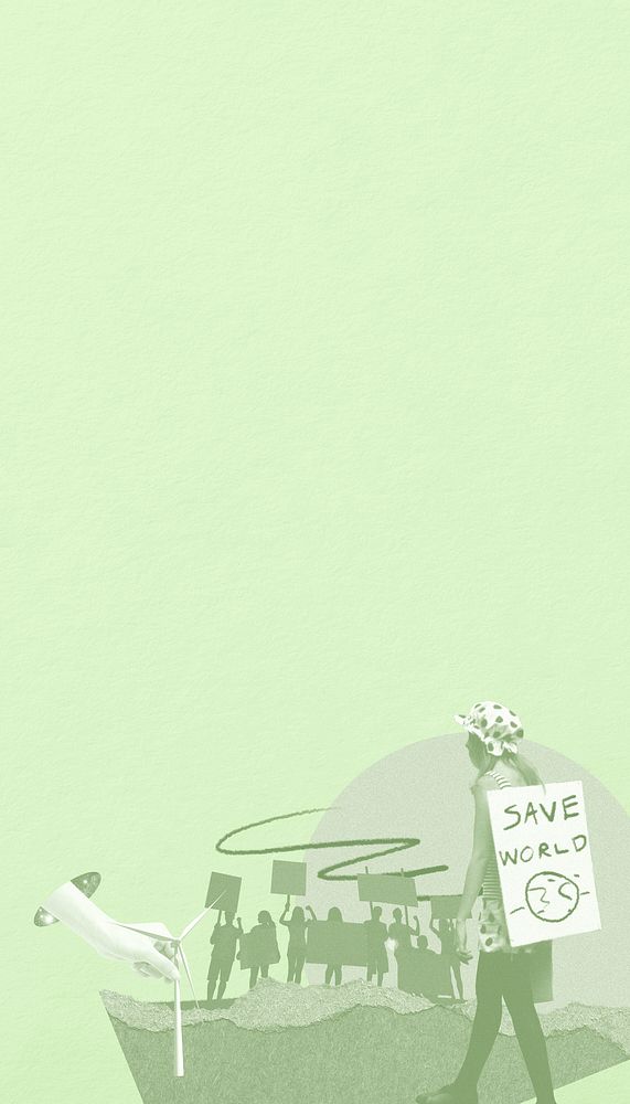 Environmental issues green iPhone wallpaper collage