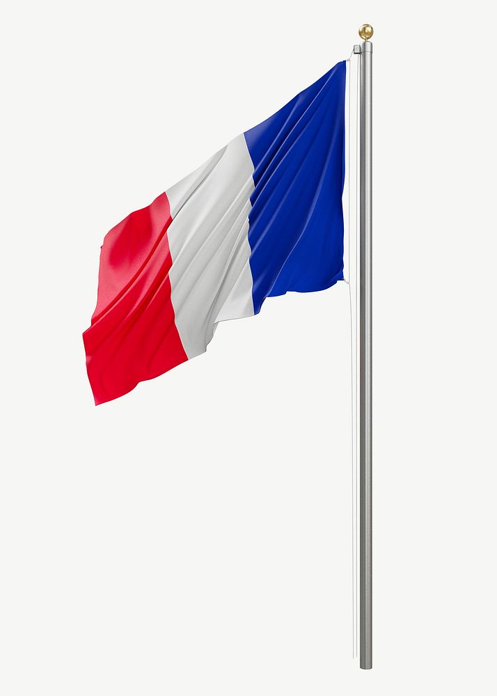 Flag of France collage element psd