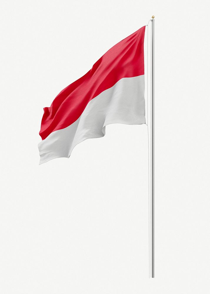 Flag of Indonesia collage element psd