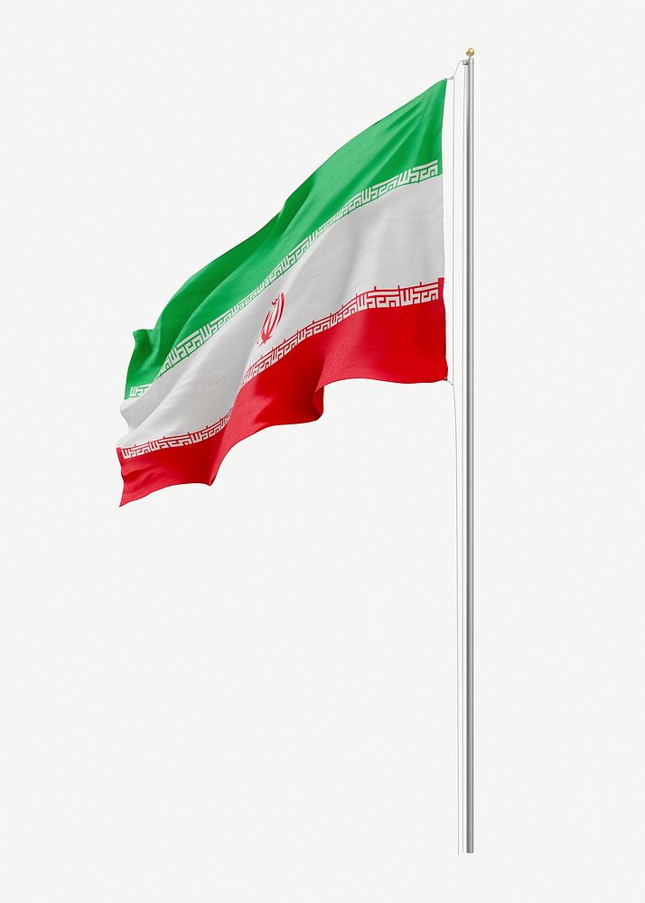 Flag of Iran collage element psd