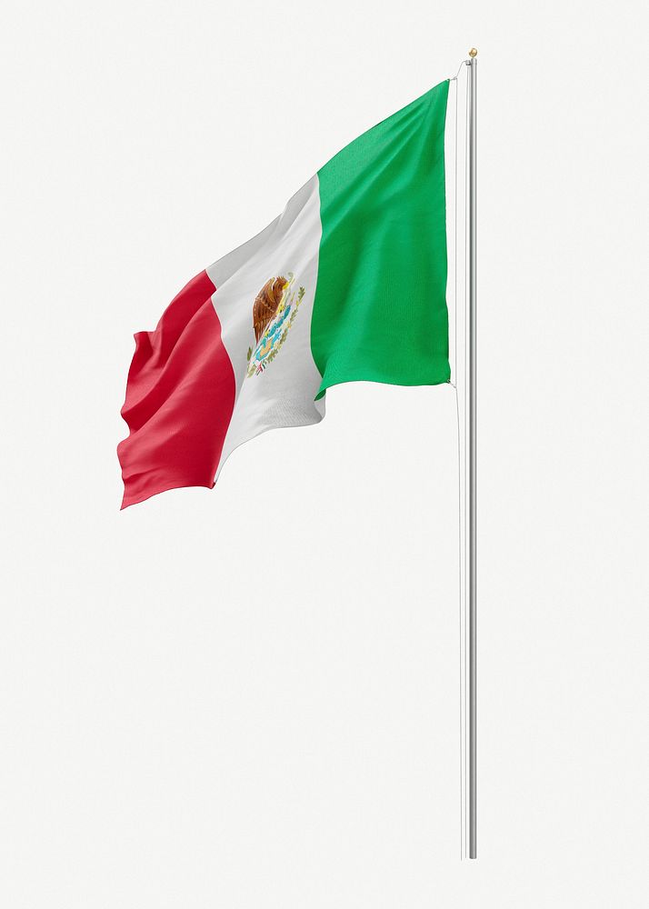 Flag of Mexico collage element psd