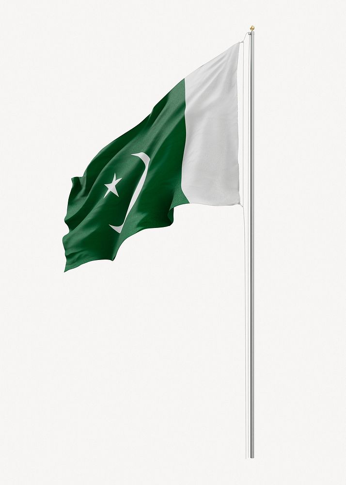 Flag of Pakistan on pole