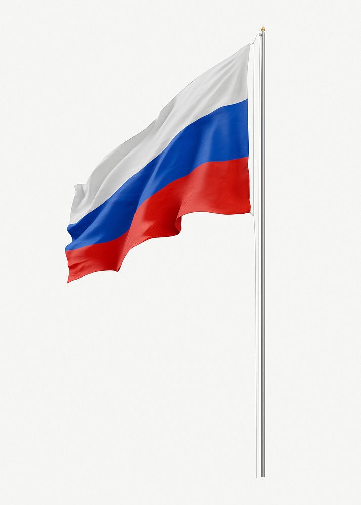 Flag of Russia collage element psd