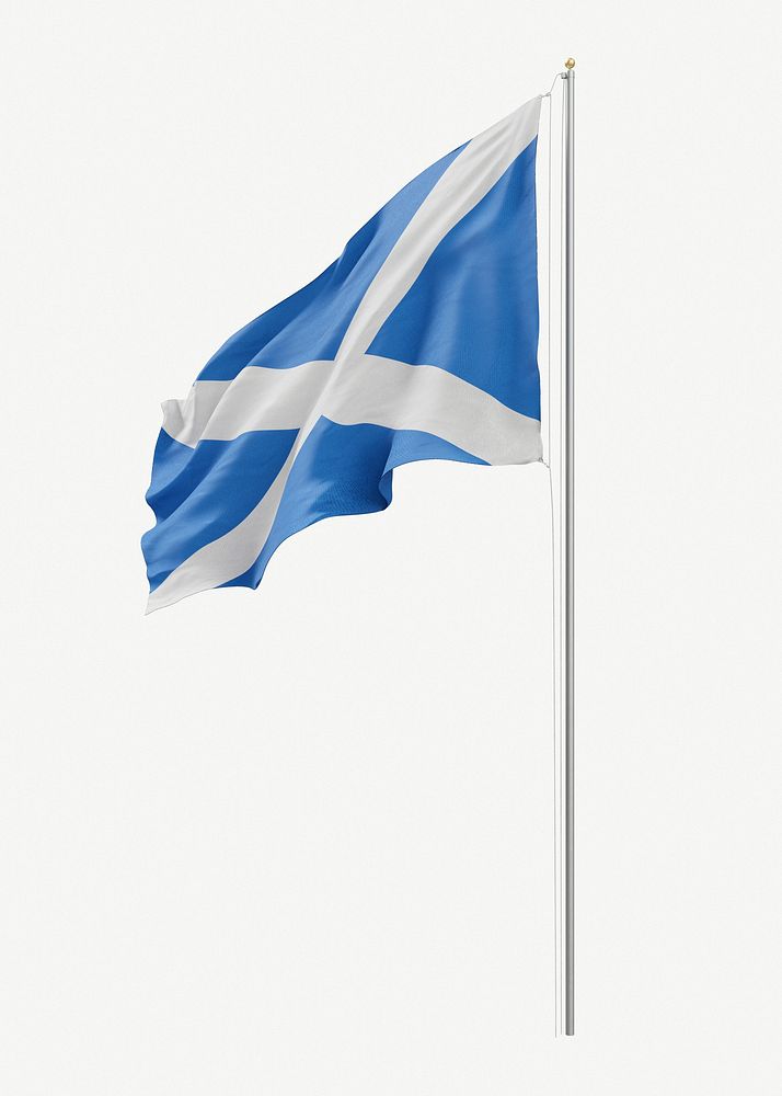 Flag of Scotland collage element psd