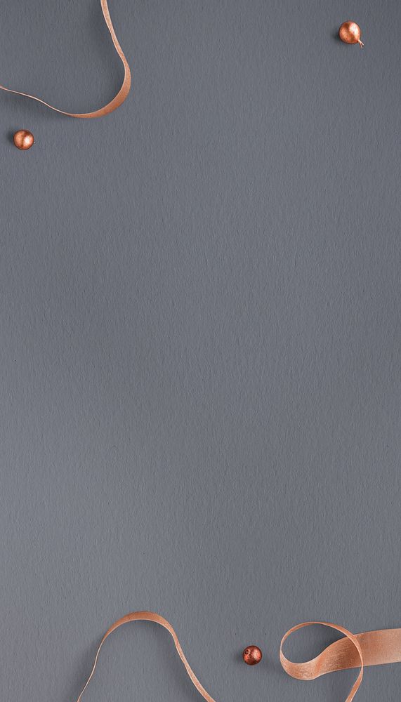 Festive ribbon, gray iPhone wallpaper background