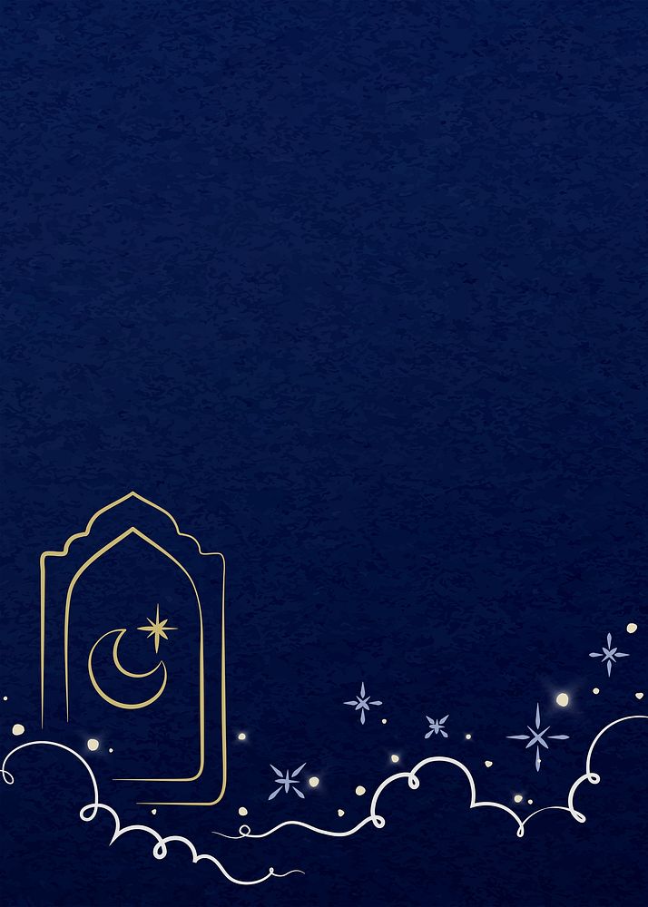 Ramadan blue background design