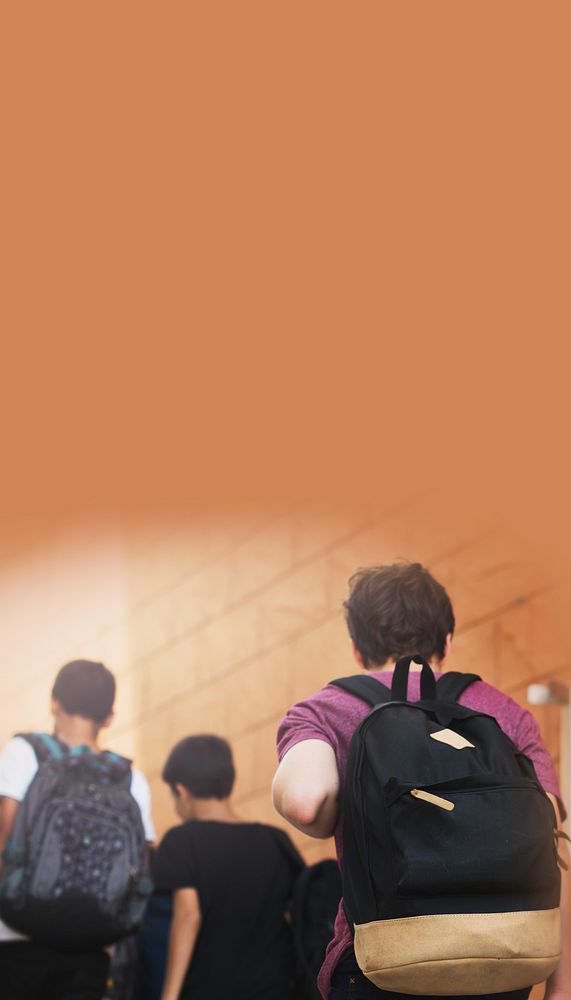 Student backpack border iPhone wallpaper