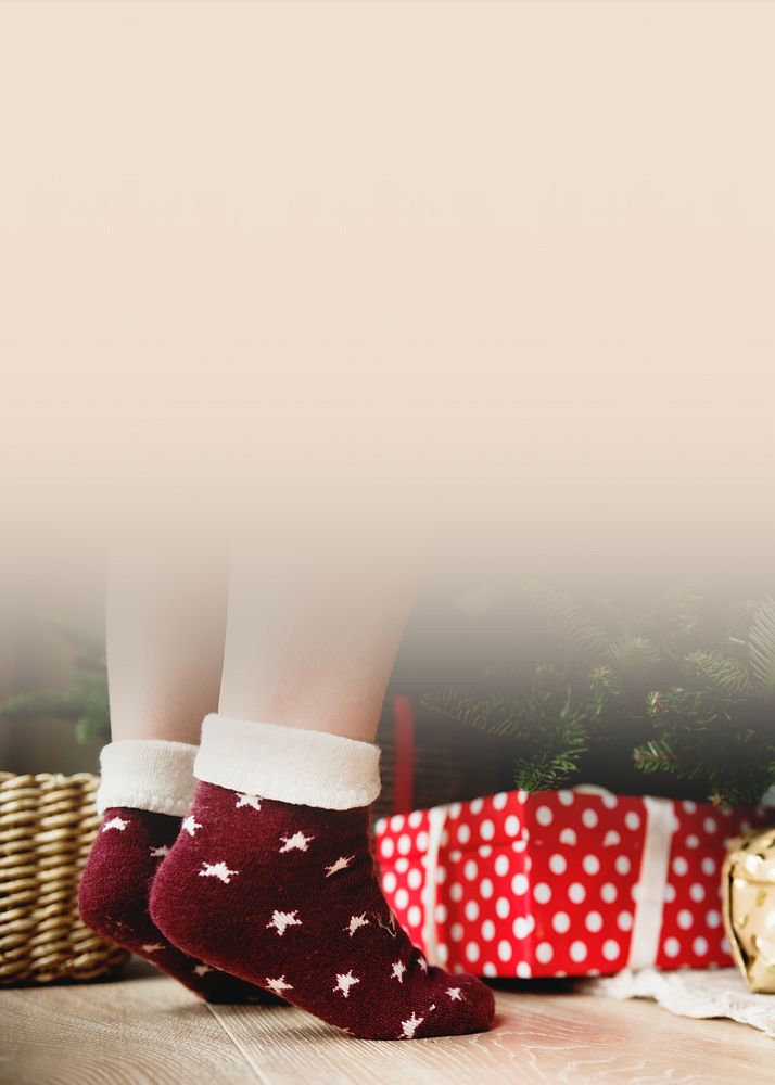 Aesthetic Christmas socks background