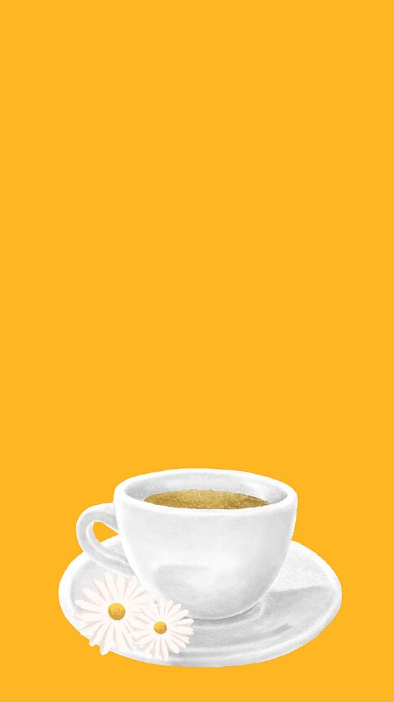 Chamomile tea yellow iPhone wallpaper