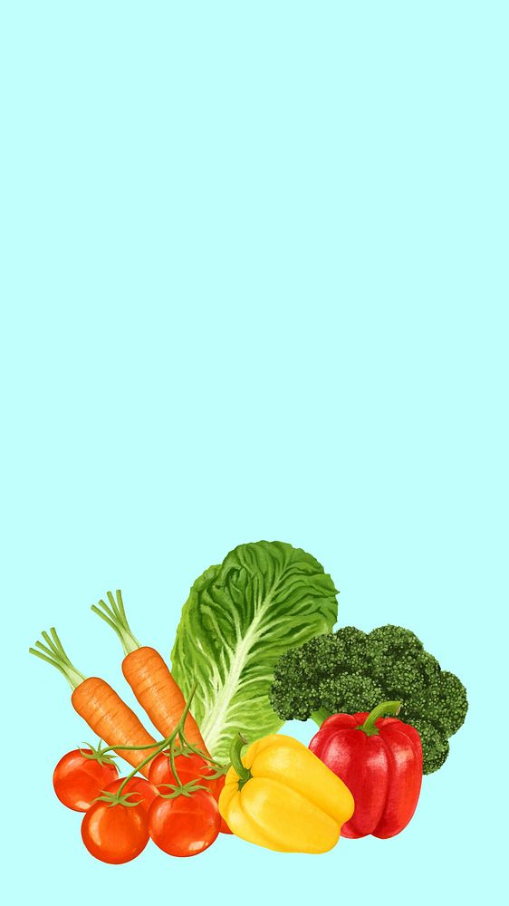 Vegetable digital paint iPhone wallpaper