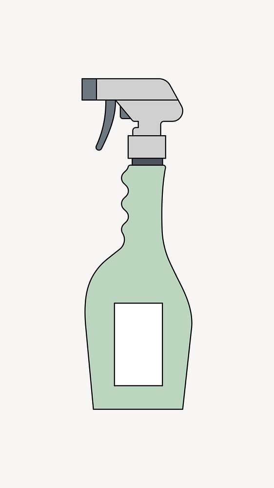 Spray cleaning bottle illustration collage element vector