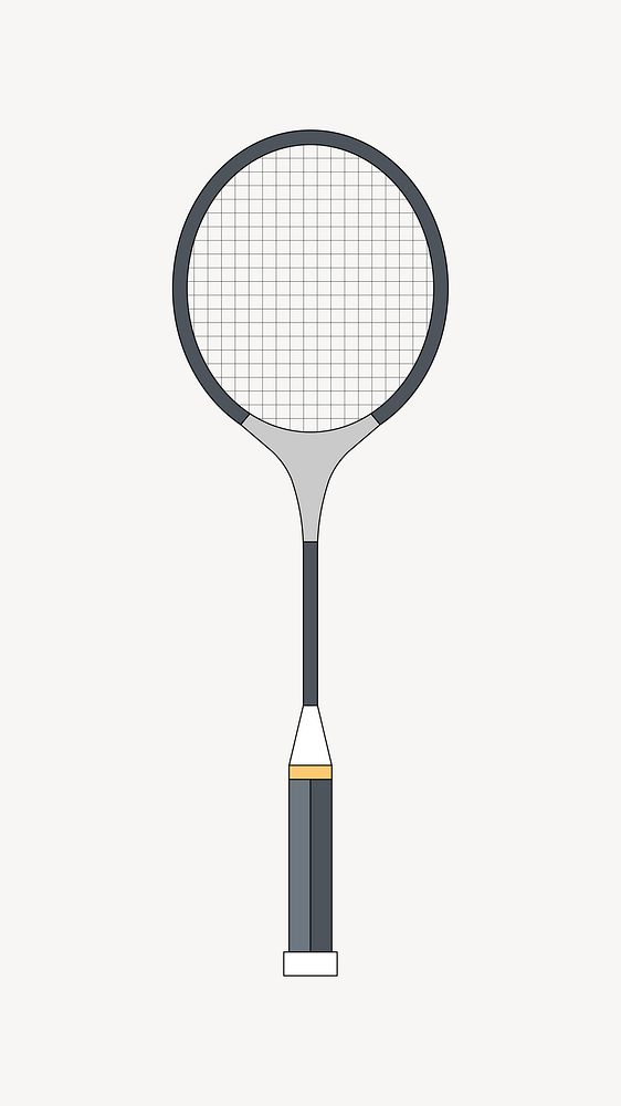 Badminton racket equipment, sports illustration