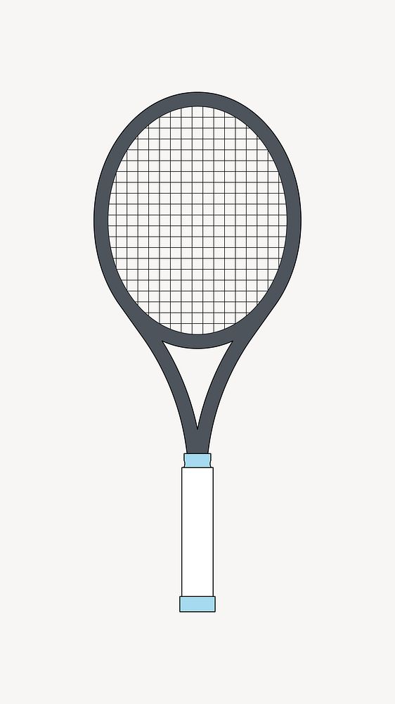 Tennis racket equipment illustration collage element vector