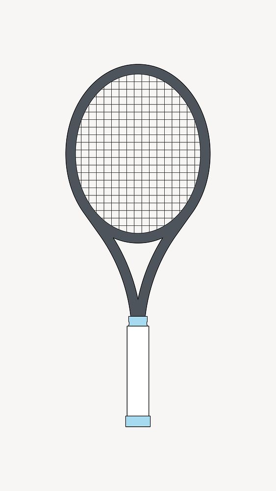 Tennis racket equipment, sports illustration