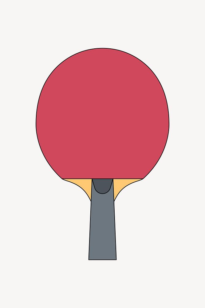 Ping pong paddle equipment, sports illustration