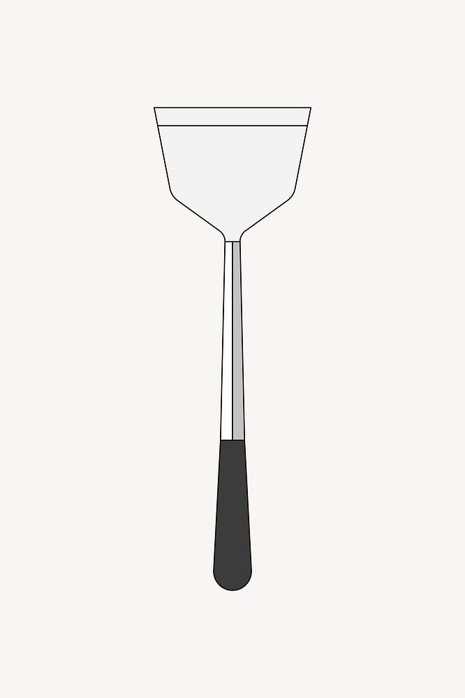 Aluminum spatula, food illustration