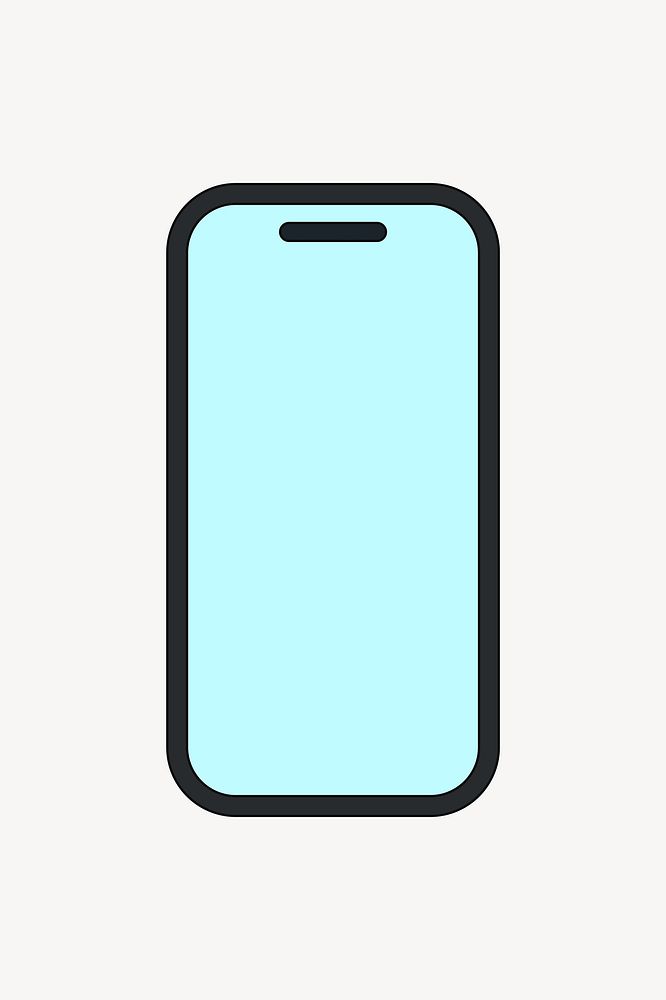 Smartphone icon, flat digital device graphic vector