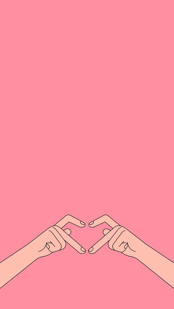 Heart hand sign iPhone wallpaper, | Free Photo - rawpixel