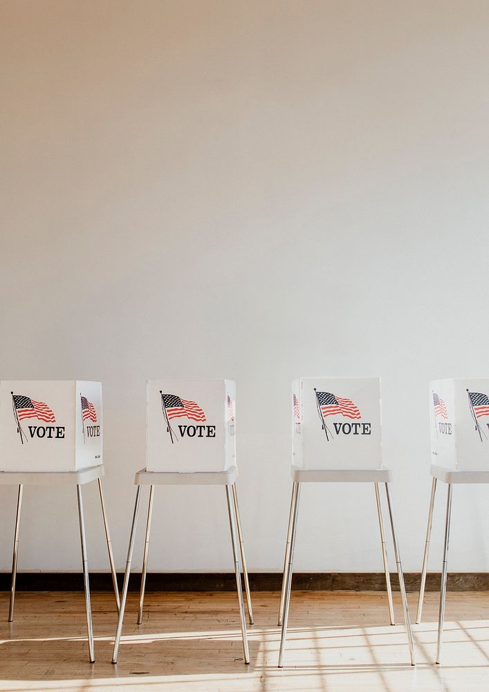 American voting booth background, election image
