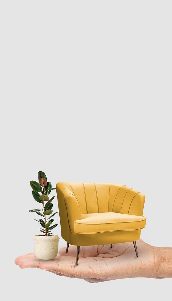 Modern armchair border iPhone wallpaper