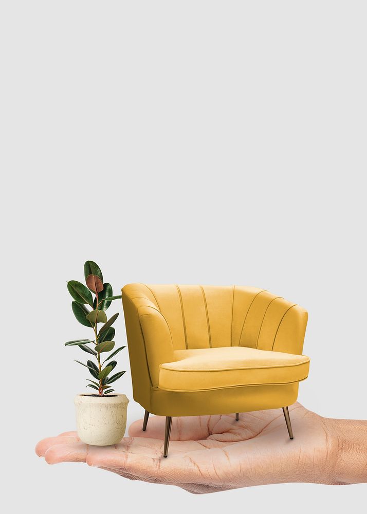 Modern armchair border background