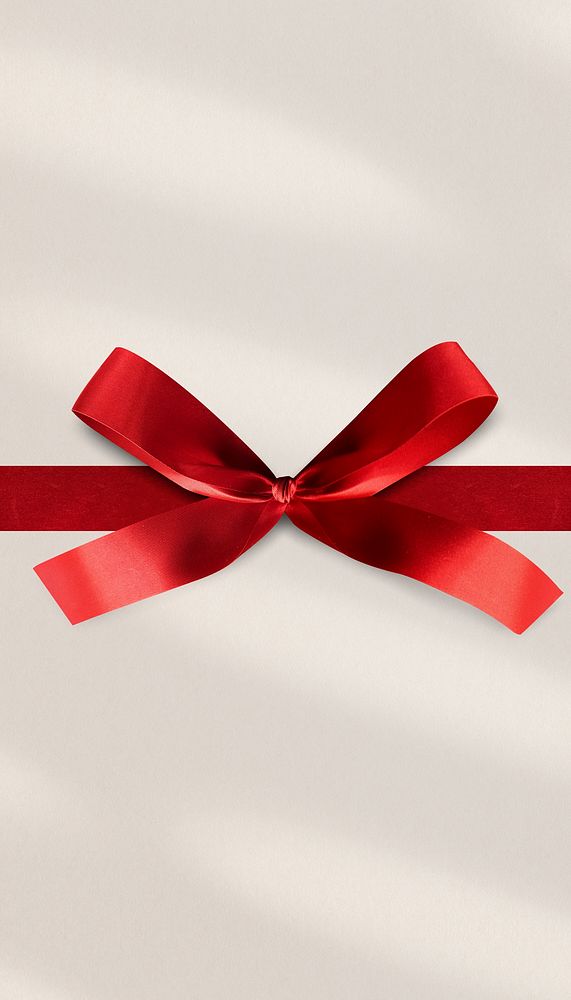 Christmas red ribbon iPhone wallpaper, celebration image