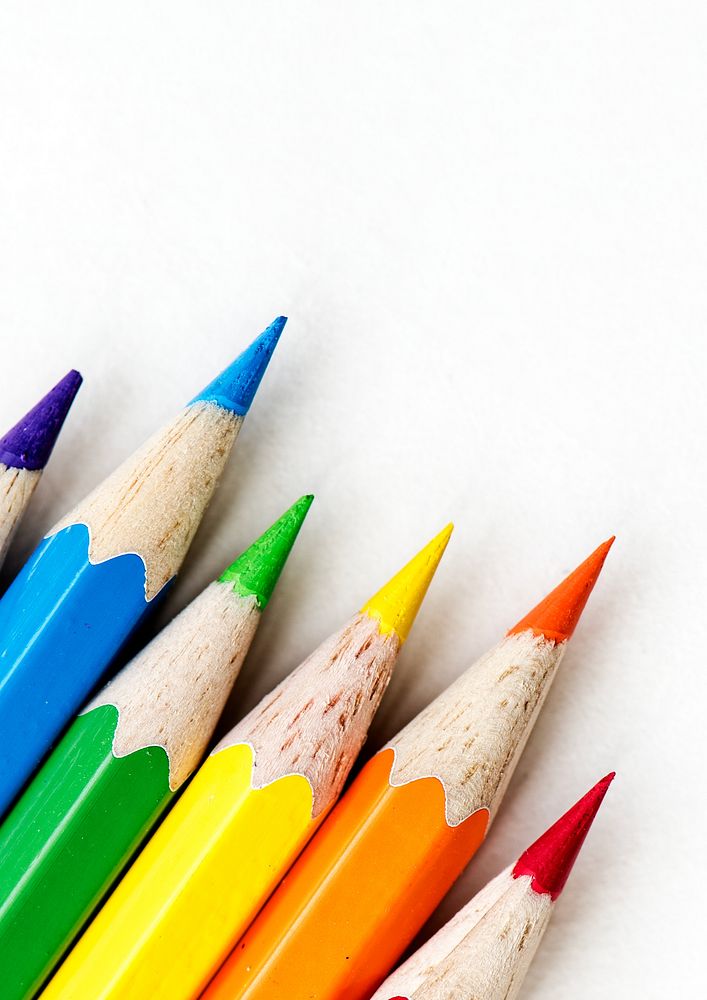 Colorful color pencils background