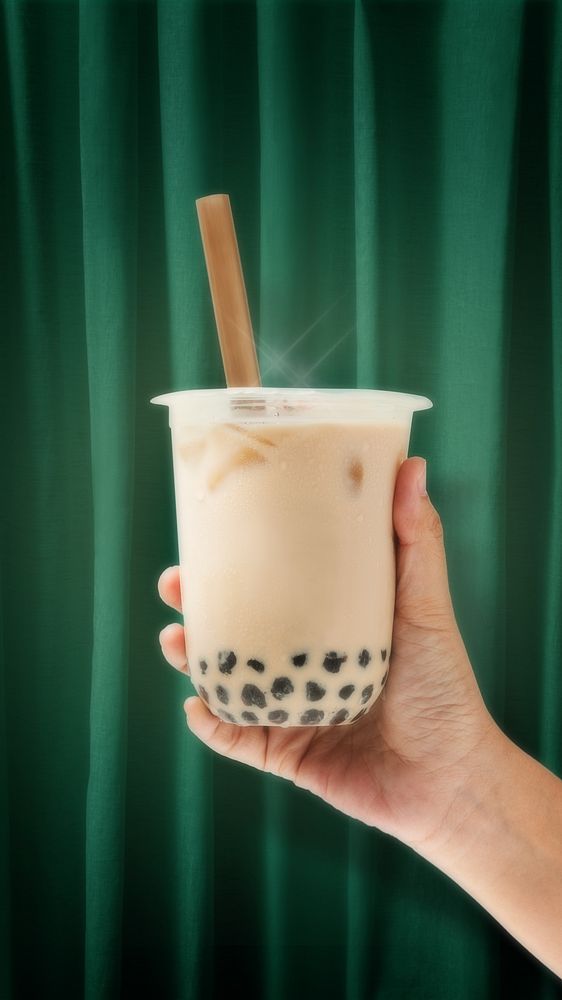 Bubble milk tea iPhone wallpaper, drinks image