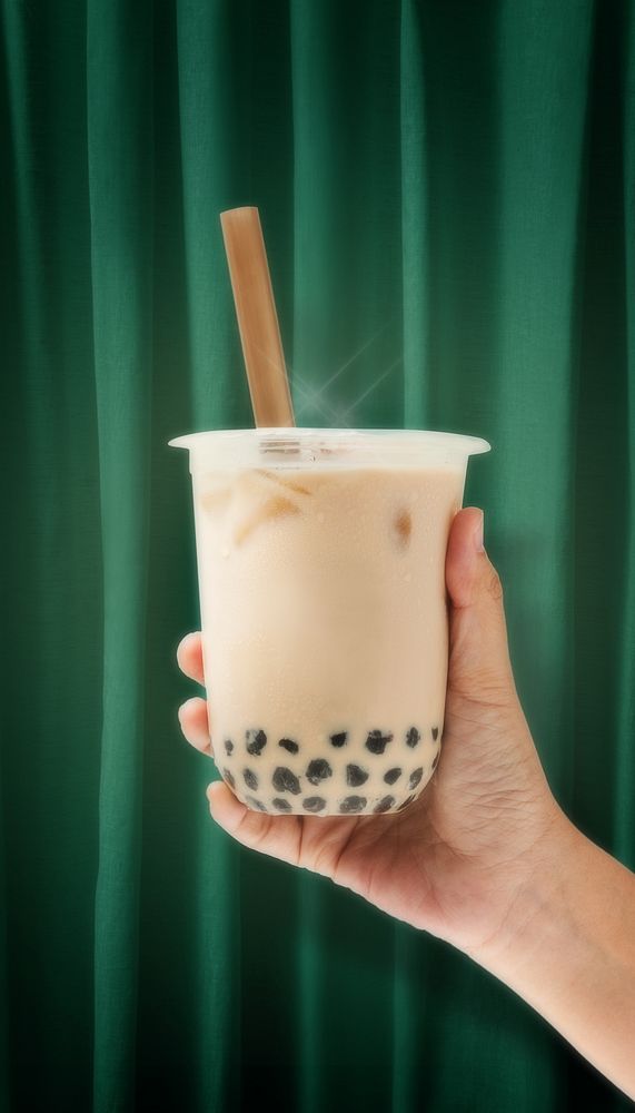 Bubble milk tea iPhone wallpaper, drinks image