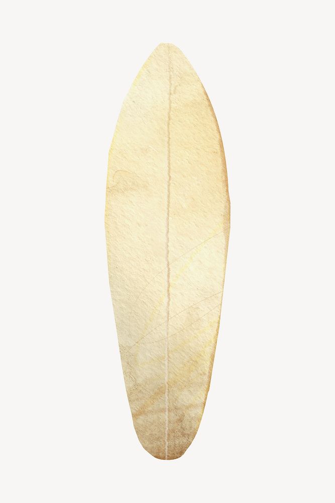White surfboard, paper craft element