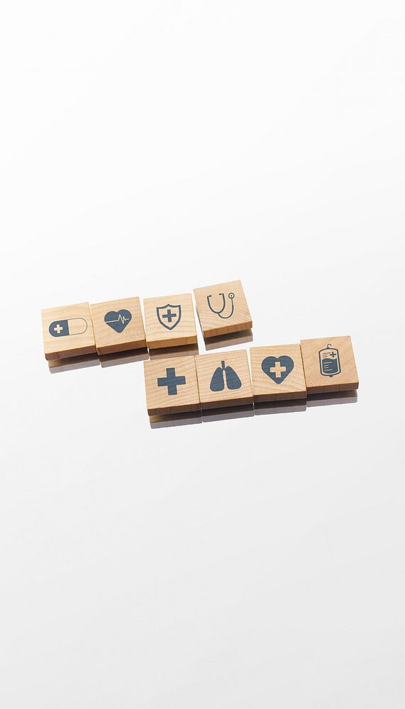 Medical woodblock puzzle iPhone wallpaper, health image