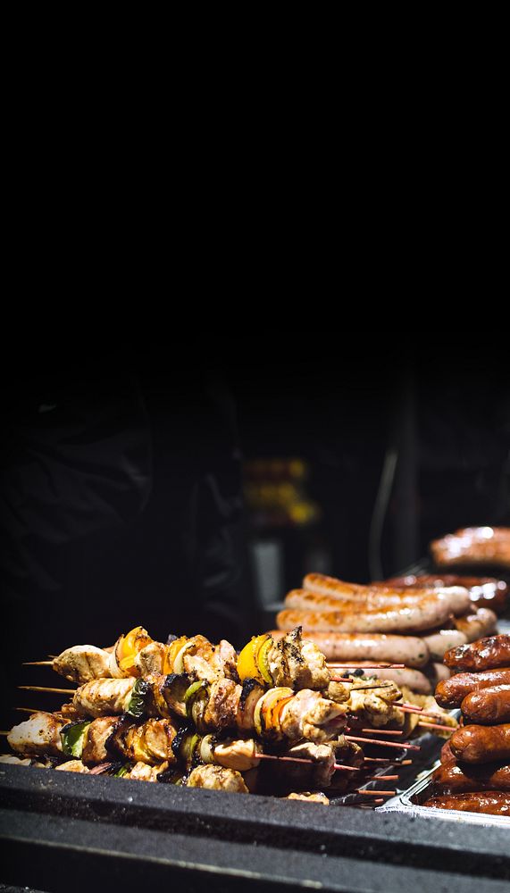 Homemade BBQ food iPhone wallpaper, delicious sausages image