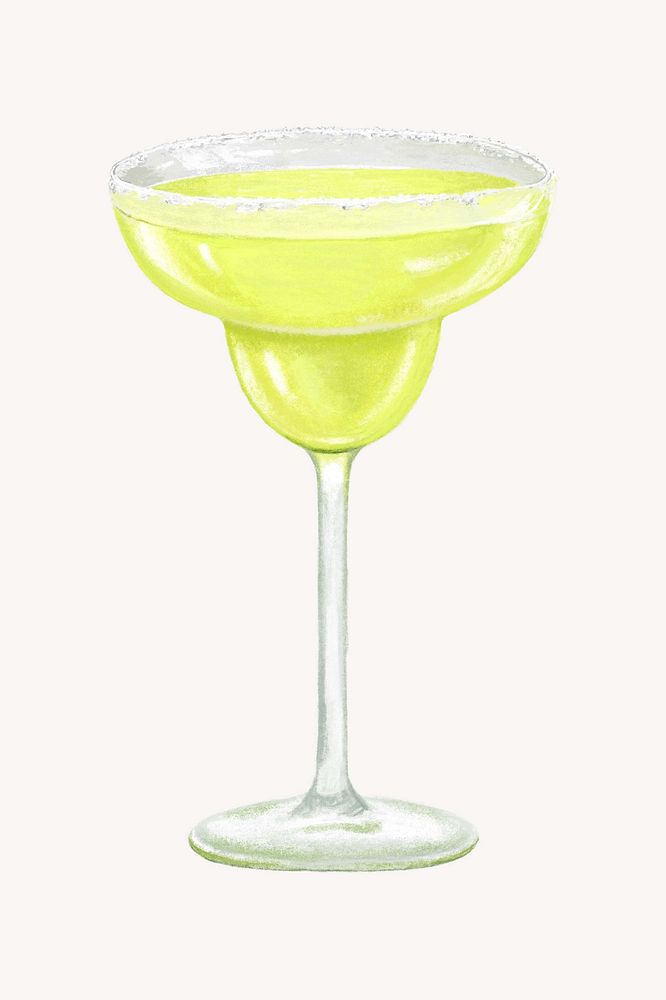 Margarita cocktail, alcoholic drinks illustration