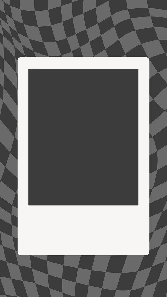 Instant film frame, checkered pattern design