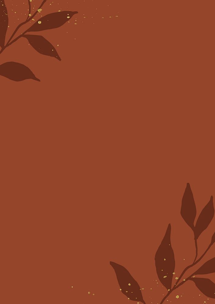 Brown botanical background design